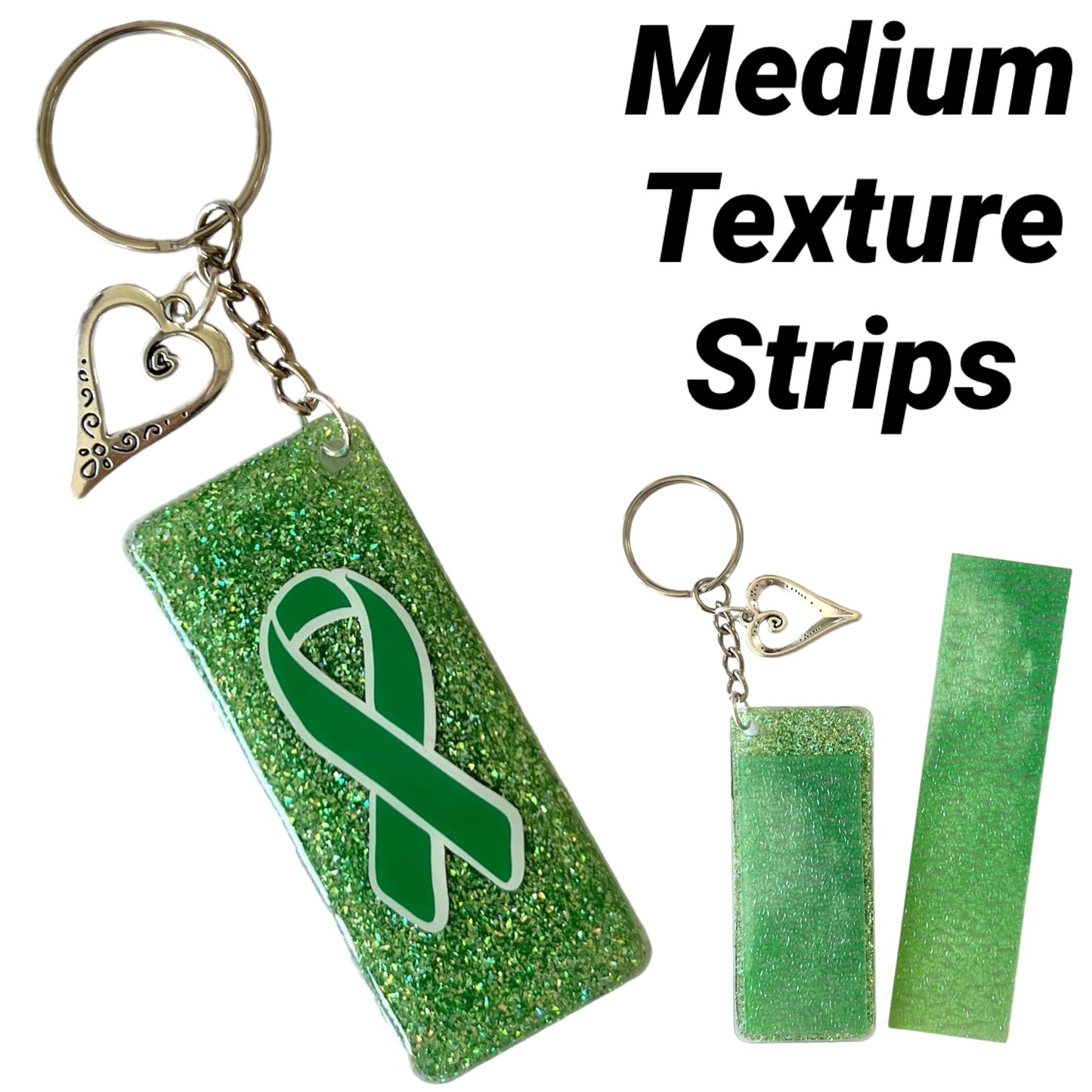Anxiety calming strip keychain - Medium texture