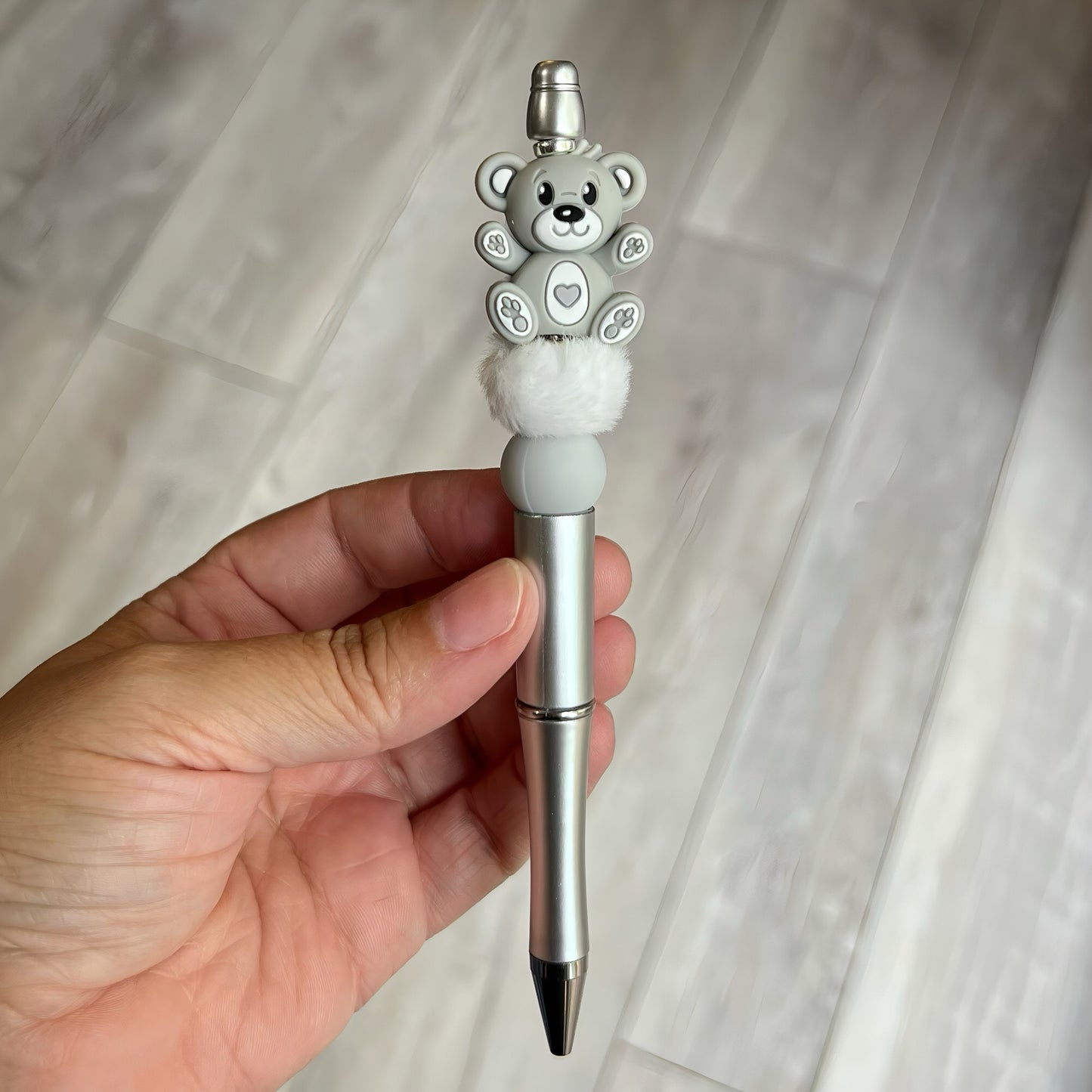 Grey bear ~ refillable ballpoint pen