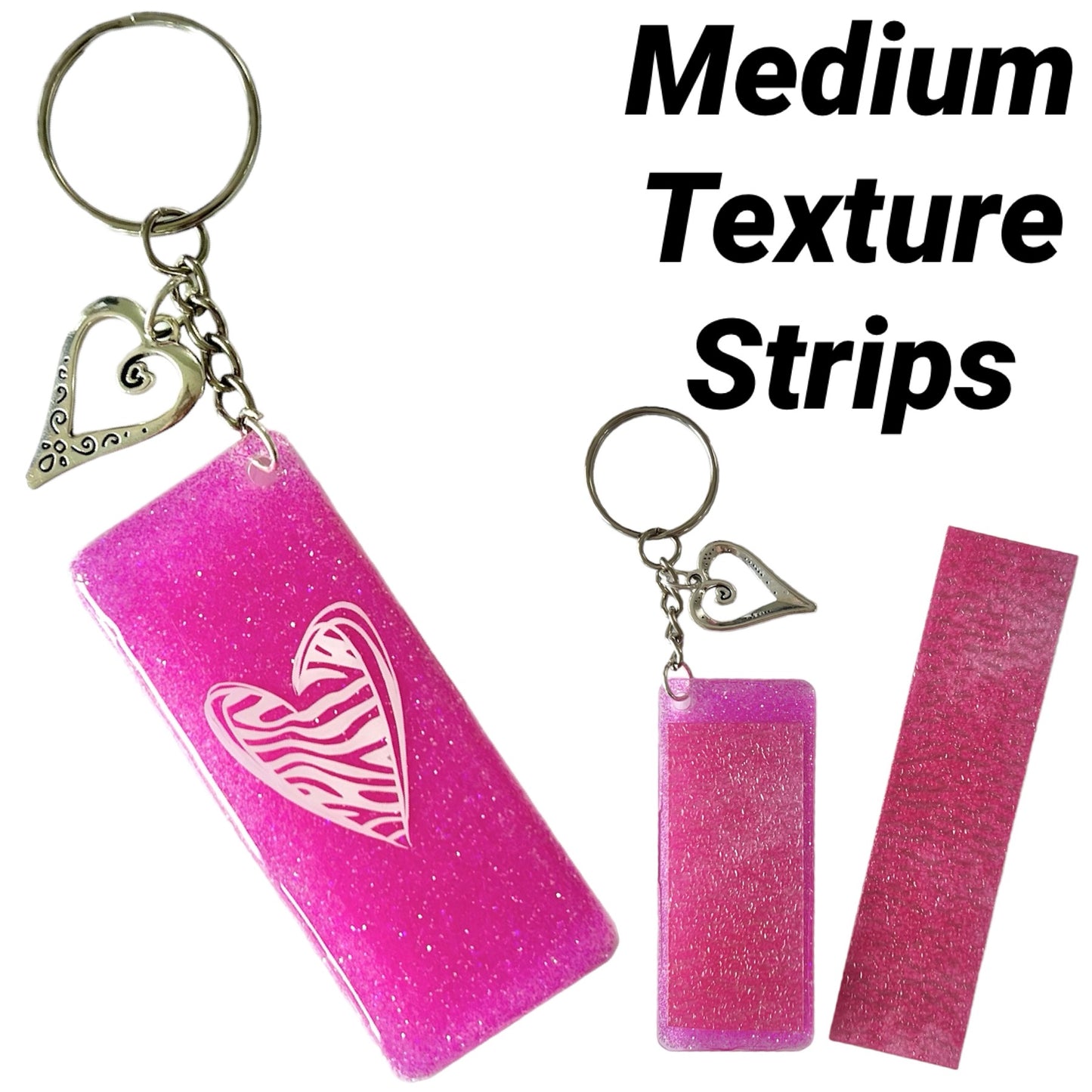 Anxiety calming strip keychain - Medium texture