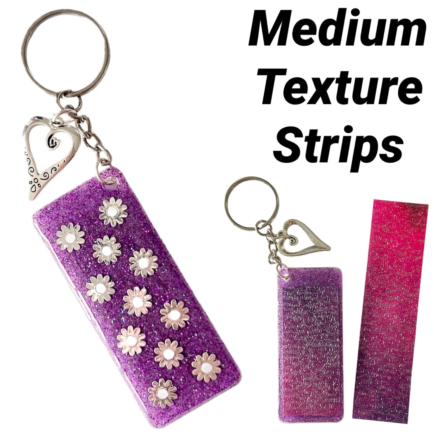 Anxiety calming strip keychain - Medium texture