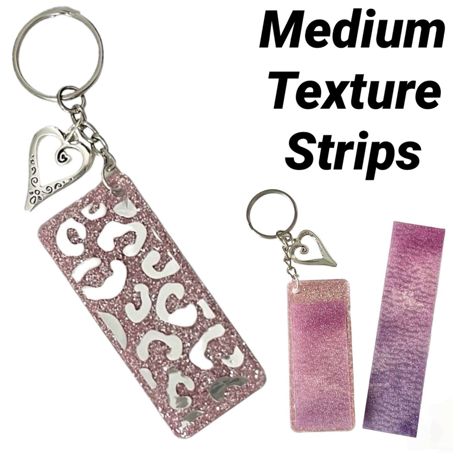 Anxiety calming strip keychain - Medium texture