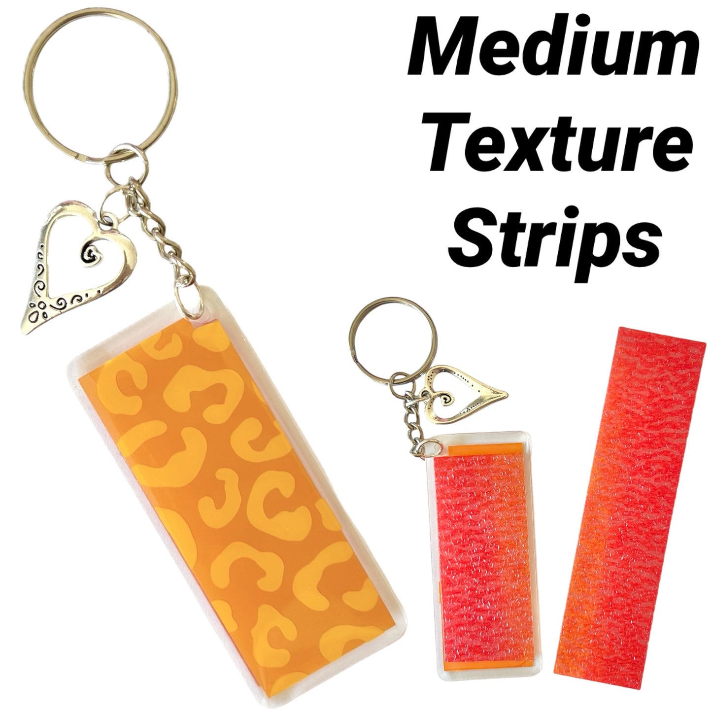Anxiety calming strip keychain - Medium texture