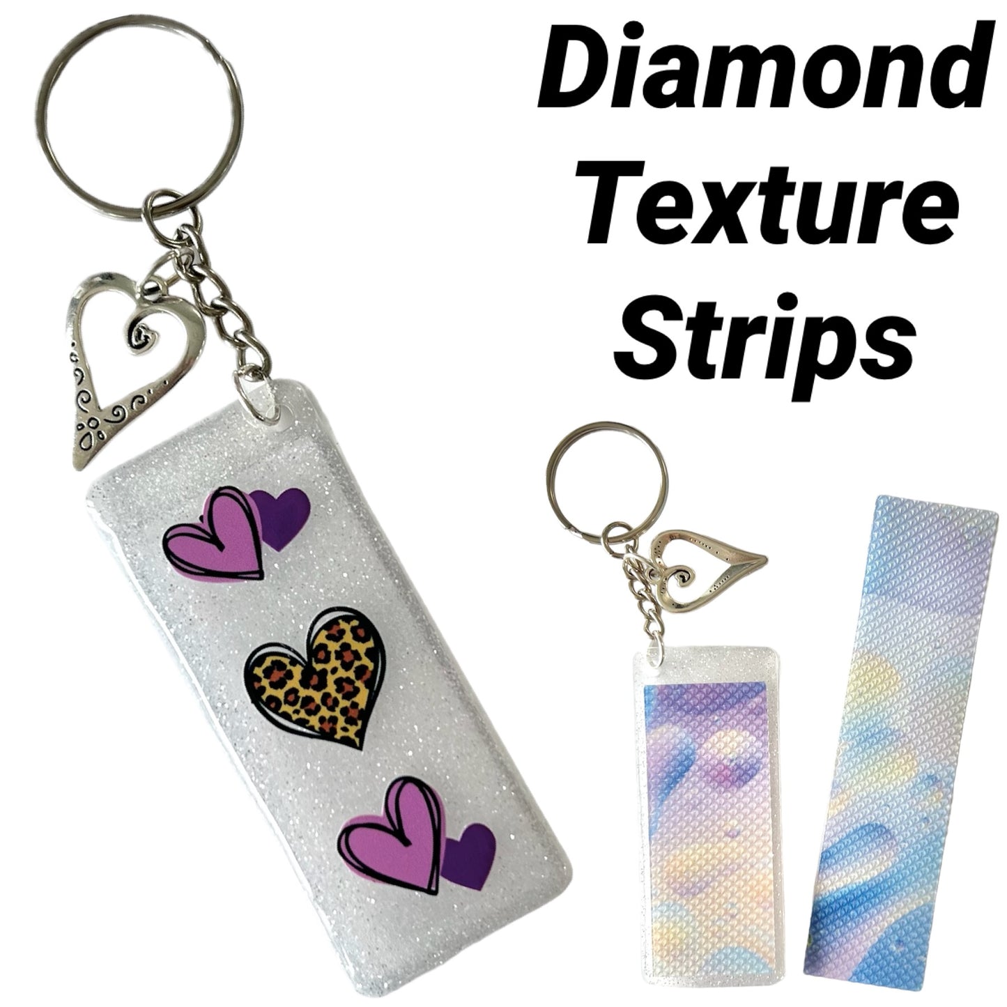 Anxiety calming strip keychain - Diamond texture
