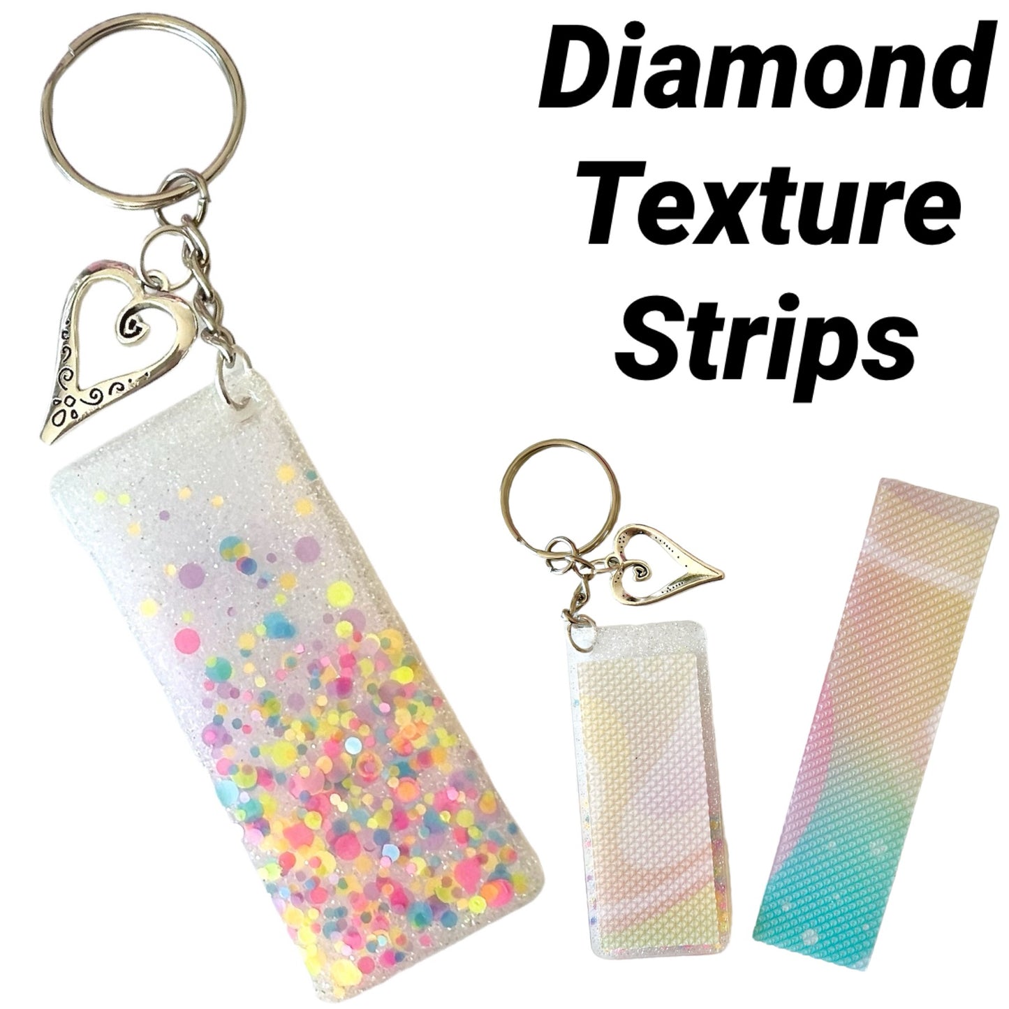 Anxiety calming strip keychain - Diamond texture