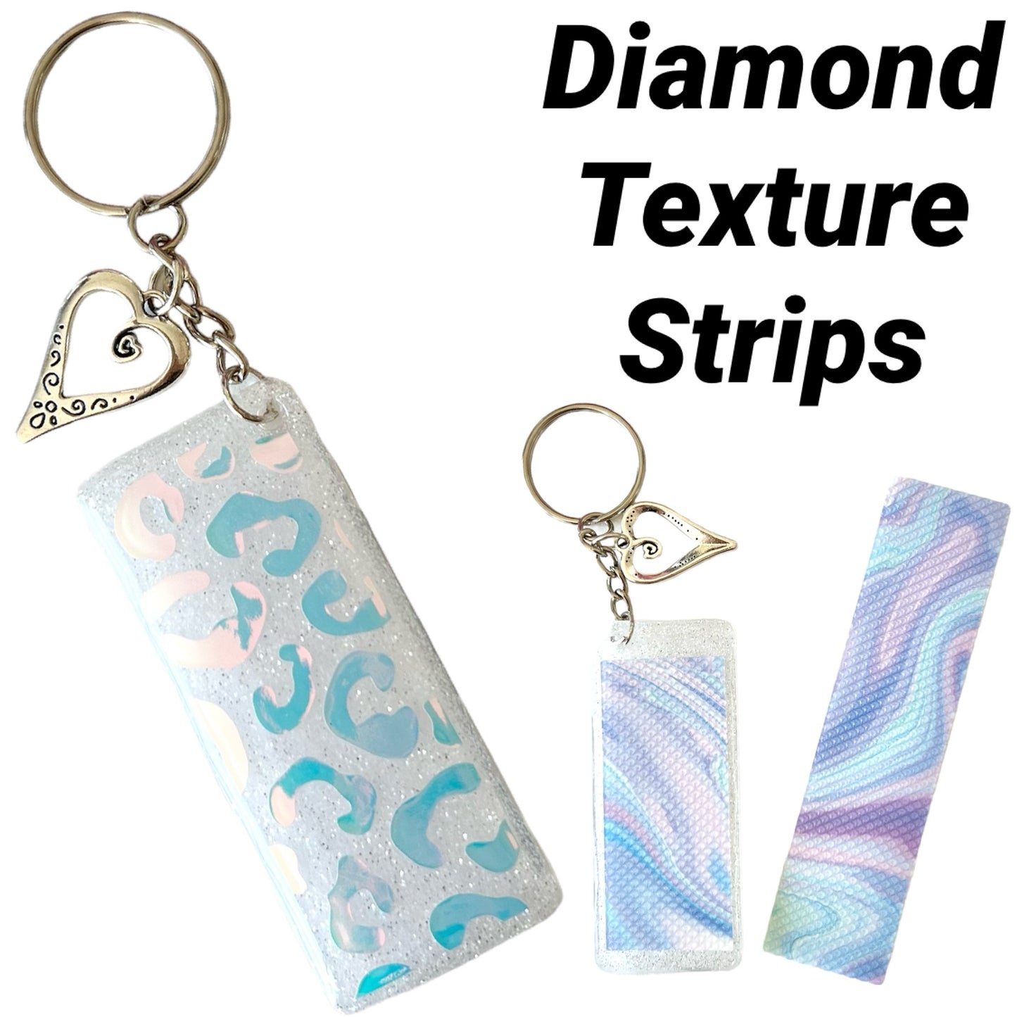 Anxiety calming strip keychain - Diamond texture