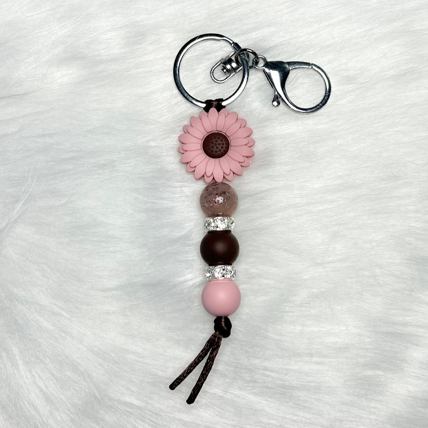 MAUVE DAISY KEYCHAIN