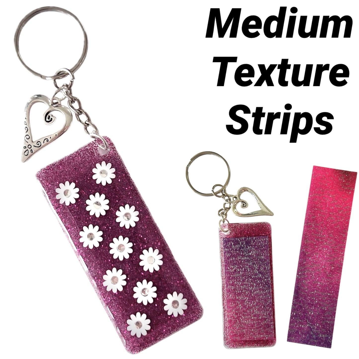 Anxiety calming strip keychain - Medium texture