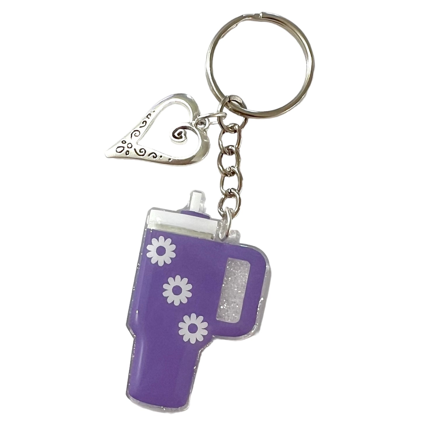 Acrylic tumbler keychain- Purple
