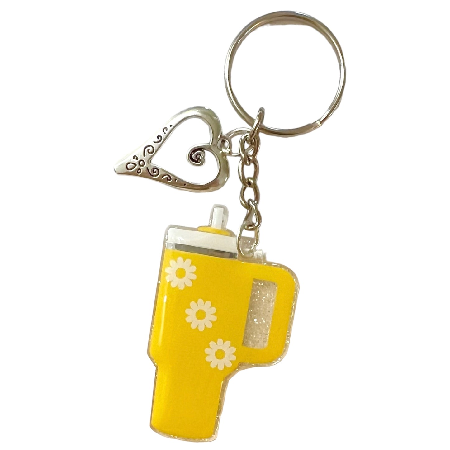 Acrylic tumbler keychain- Yellow
