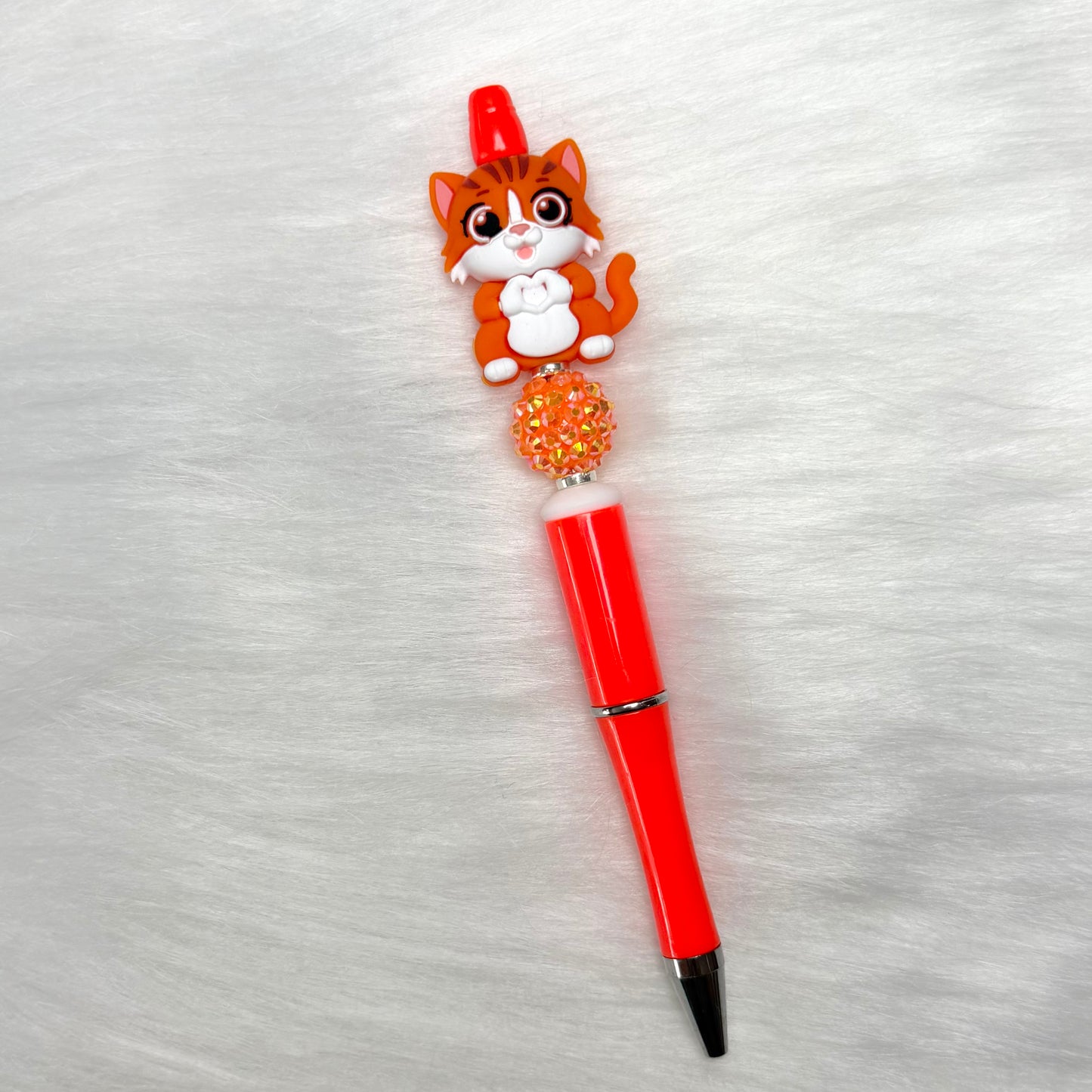 ORANGE CAT BALLPOINT REFILLABLE PEN