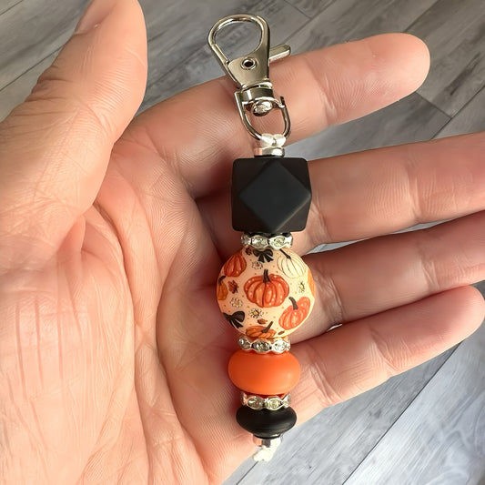 Black/Orange Pumpkin ~ keychain
