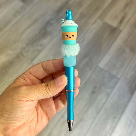 Blue sprinkle drink ~ refillable ballpoint pen