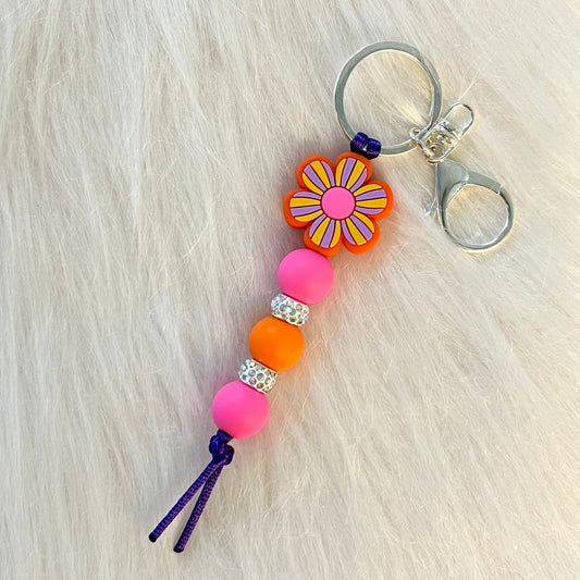 Retro Flower Keychain