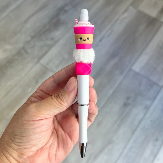Pink sprinkle drink ~ refillable ballpoint pen
