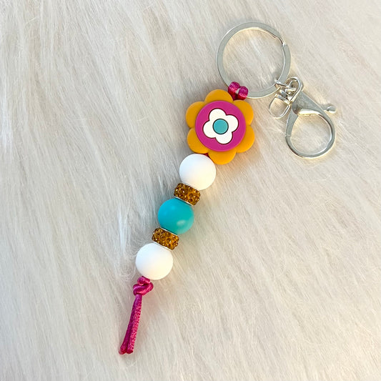 Retro Flower Keychain