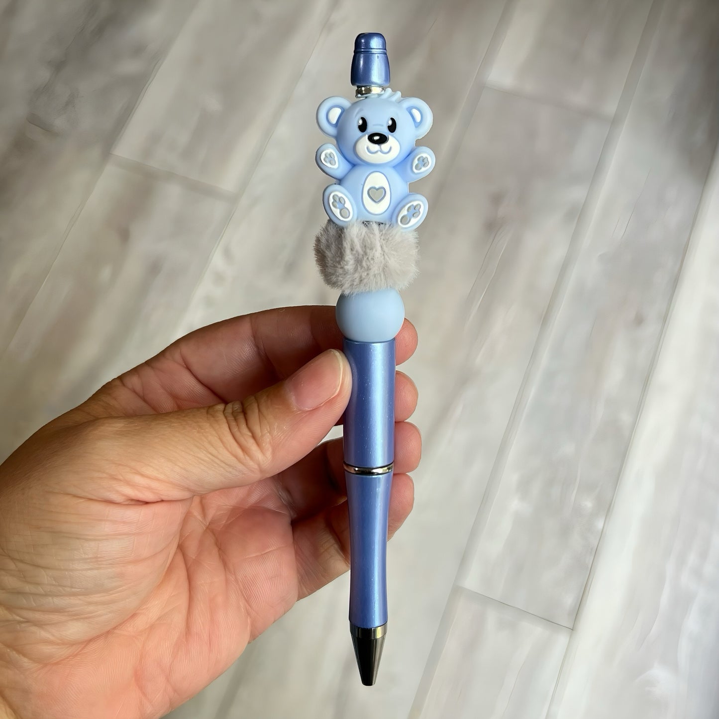 Periwinkle bear ~ refillable ballpoint pen
